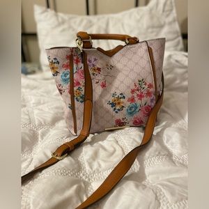 STEVE MADDEN Japan floral faux-leather women's satchel crossbody bag